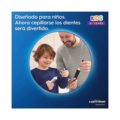 Cepillo de dientes eléctrico infantil Braun ORAL-B Lightyear, 1 cabezal, estuche de viaje.
