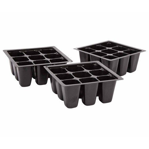 Bandeja semillas 3x9celdas de 13.5x13.5x5.6 cm. GARDEN STAR ALCAMPO.