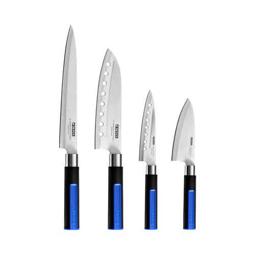 Set de 4 cuchillos de cocina tipo japonés, Solid+ MONIX.