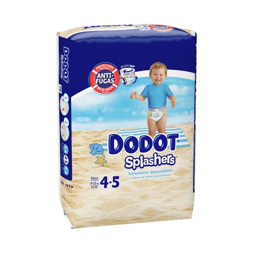 DODOT Pañales bañador desechables, talla 4-5 para niños de 9 a 15 kilogramos DODOT Splashers 11 uds.