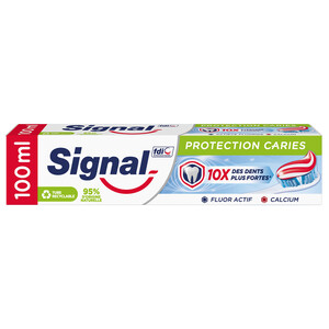 Imagen de SIGNAL Pasta de dientes con flúor y calcio, para unos dientes sanos y fuertes 100 ml.
