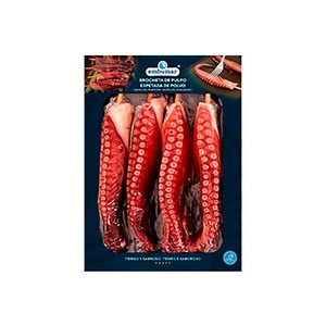 Imagen de EMBUMAR Pulpo cocido brochetas especial plancha 4 uds 200 g