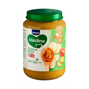 BLÉDINA de Danone Tarrito de zanahorias, patatas, tomate y pollo, a partir de 8 meses 200 g.