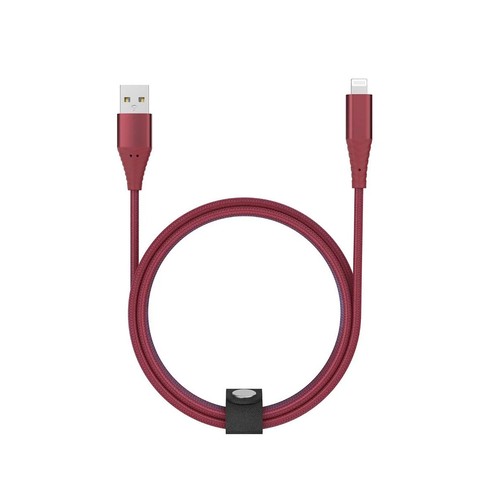 Cable USB A a USB lightning QILIVE 600184383 longitud 1,2 metros, color rojo
