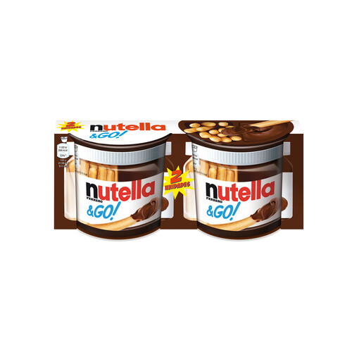Crema de cacao snack NUTELLA GO! 2 uds. 108 g.