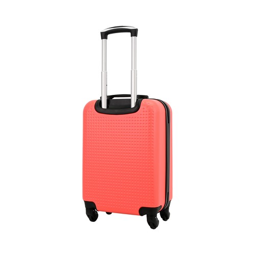 Maleta cabina tipo trolley talla S rígida de 4 ruedas con cierre lock, color rojo - Dots. AIRPORT