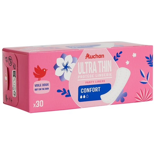 PRODUCTO ALCAMPO Salvaslips ultrafinos, normales y con forma anatómica 30 uds.