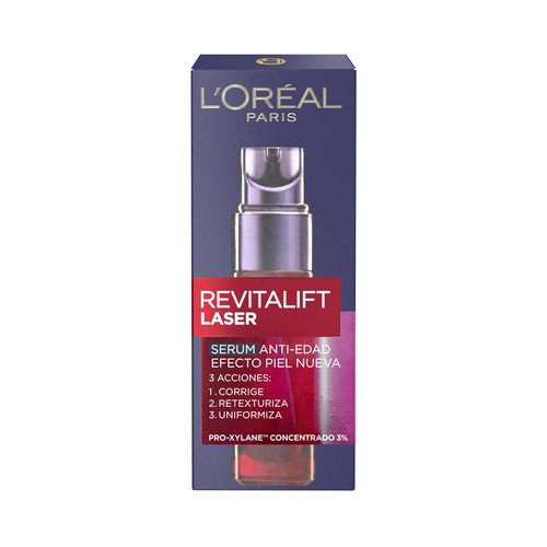 L´ORÉAL PARIS Revitalift laser Sérum antiedad con Pro-xylane y efecto nueva piel 30 ml.