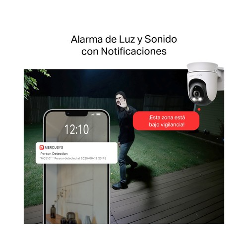 Cámara de seguridad MERCUSYS MC510, WiFi, giro e inclinación