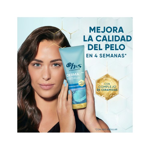 H&S Derma xpro Acondicionador hidratante para cabello y cuero cabelludo seco y dañado 220 ml.