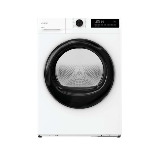 Secadora por condensación con bomba de calor CANDY GD 9N2B-S, capacidad de secado: 9KG, clasificación energética: D, H: 84,5cm, A: 59,5cm, F: 61,6cm.