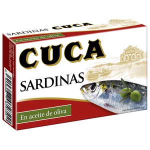 Sardinas en aceite de oliva lata de 85 g.
