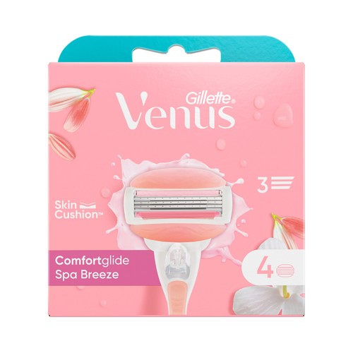 Recambio con 3 hojas para máquinillas de depliación femenina VENUS Spa breeze de Gillette 4 uds.