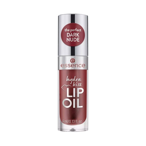 ESSENCE Hydra kiss tono 08 Mocha glow (nude osucro) Aceite labial de cuidado.