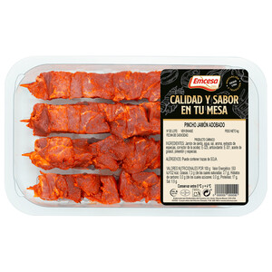 Imagen de EMCESA Bandeja de pinchos de jamón de cerdo adobado (pinchos morunos) 4 x 80 g.