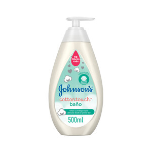 JOHNSON'S Jabón líquido de baño para la delicada piel de los recien nacidos JOHNSON´S Cottontouch 500 ml.