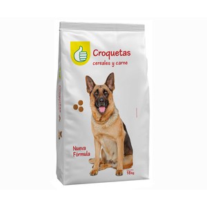 PRODUCTO ALCAMPO Económico Alimento para perro con cereales y carne 18kg.