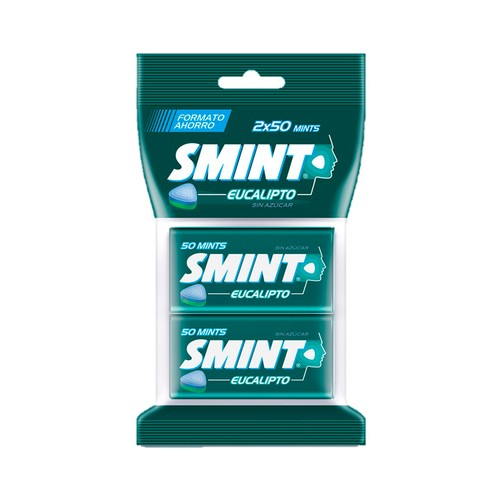 SMINT Caramelos comprimidos de eucalipto sin azúcar 2 x 35 g.