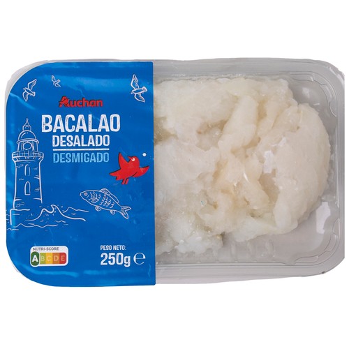 Bacalao desmigado desalado PRODUCTO ALCAMPO 250 g.