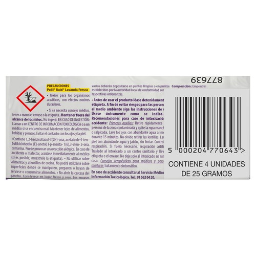 POLIL Antipolillas en colgador con aroma a lavanda Raid 4 uds.