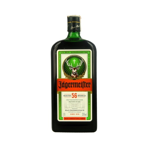 Licor de hierbas alemán JÄGERMEISTER botella de 1 l.