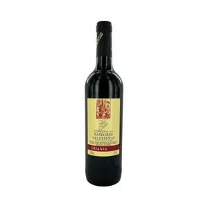 CERRO DE LOS PASTORES Vino tinto crianza con D.O. Valdepeñas botella 75 cl.