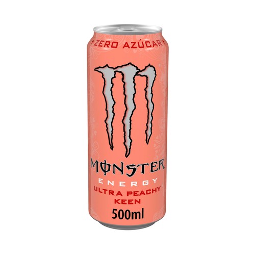 MONSTER Energy Bebida energética ultra peachy keen lata 500 ml.