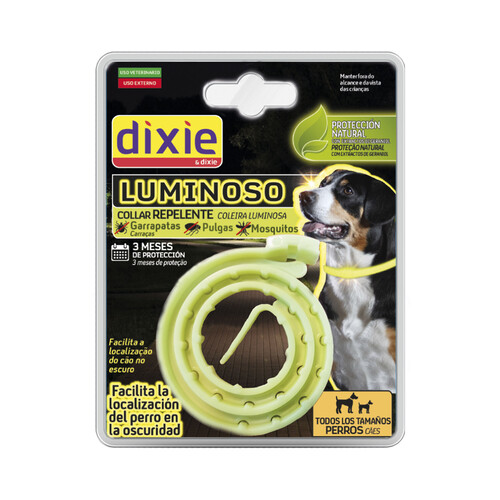 DIXIE Collar repelente brillante para perros DIXIE 25 g.