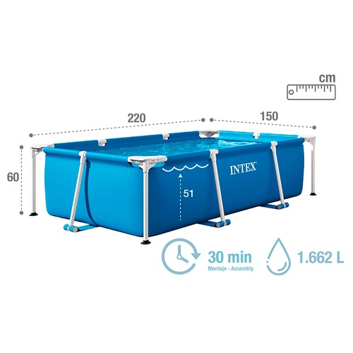 Piscina tubular 220x150x60cm. INTEX.