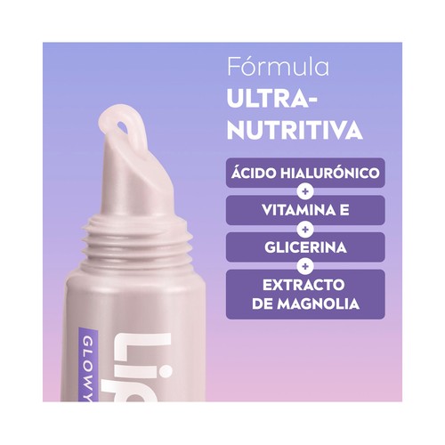 LIPOSAN Glowy Protector labial hidratante con efecto glow y extracto de magnolia.