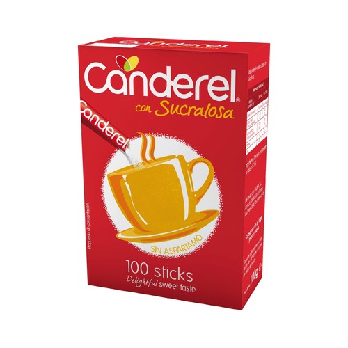 CANDEREL Edulcorante stick 100 uds. 100 g.