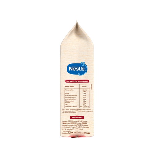 NESTLÉ Cereales infantiles de frutos rojos, a partir de 15 meses 100 g.