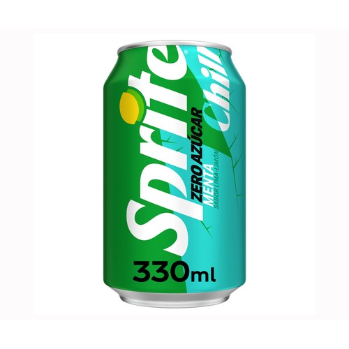 SPRITE Bebida de lima zero chill menta lata 33 cl.
