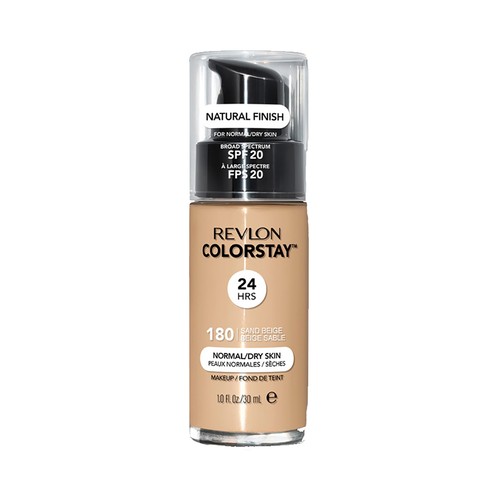 REVLON Colorstay Tono 180 Sand beige. Base de maquillaje líquida y de larga duración, para pieles mixtas a grasas.
