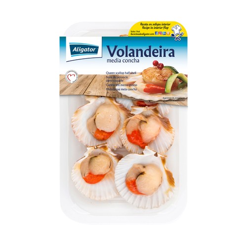 ALIGATOR Volanderia ultracongelada con 1/2 concha ALIGATOR 200 g (P.E).