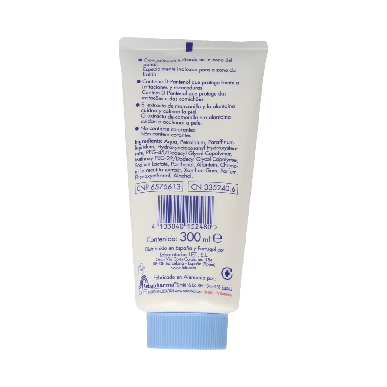 SEBAMED Crema balsámica que previene las irritaciones de la zona del pañal SEBAMED 300 ml.