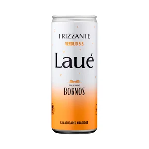 LAUÉ Vino blanco frizzante con bajo cotenido en alcohol (5.5%) lata 25 cl.
