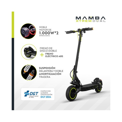 Patinete eléctrico OLSSON AND BROTHERS Mamba X- Tren Dual, 2000W, vel max 25km/h, ruedas 10", autonomía 50Km.