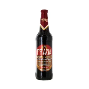 PRAGA Cerveza checa negra de importación botella 50 cl.