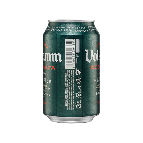 VOLL-DAMM Cerveza doble malta Lata 33 cl.