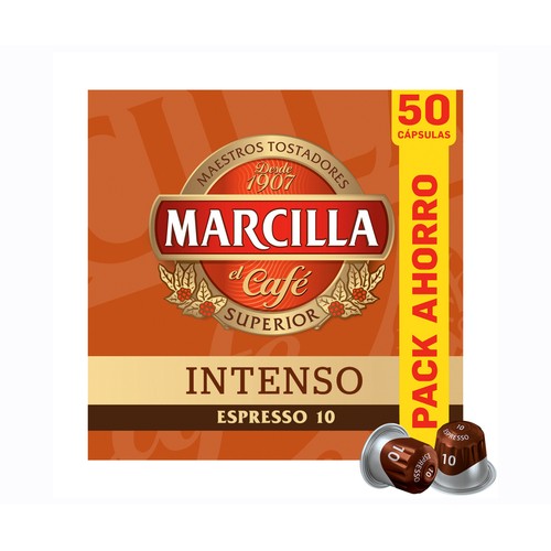 MARCILLA Café cápsulas intenso I10 50 uds. 260 gr.