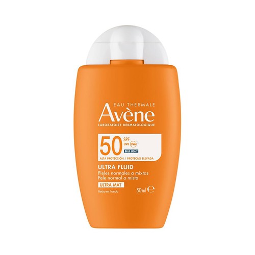 THERMALE AVÉNE Fluido solar matificante con FPS 50+ (muy alto), para pieles normales a mixtas 50 ml.
