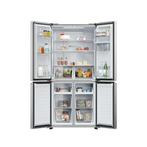 Frigorífico americano con dispensador 181,5cm HAIER HCR3818DWMM NO FROST, clasificación energética: D, H: 181,5cm, A: 83,3cm, F: 65cm, capacidad total: 467L