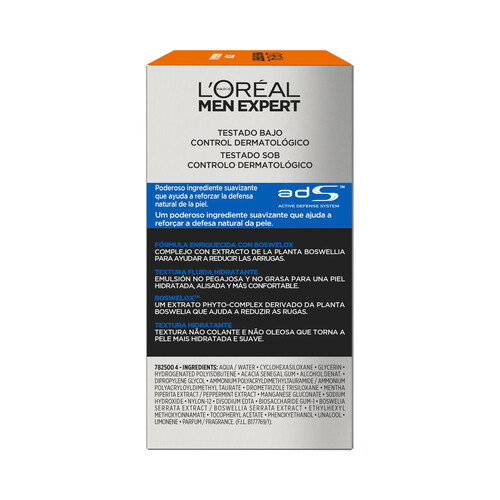 L´ORÉAL MEN EXPERT Crema hidratante anti-líneas de expresión L'ORÉAL MEN EXPERT Stop arrugas 50 ml.
