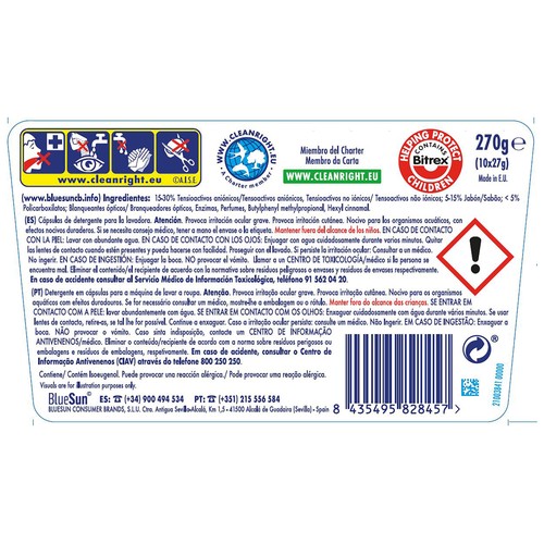 LA ANTIGUA LAVANDERA Detergente en cáspsulas 4 en 1 con aroma a flores silvestres 10 uds.