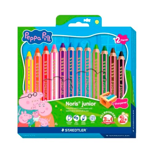 Set 12 lápices color 3 en 1 noris junior - Peppa Pig. STAEDTLER