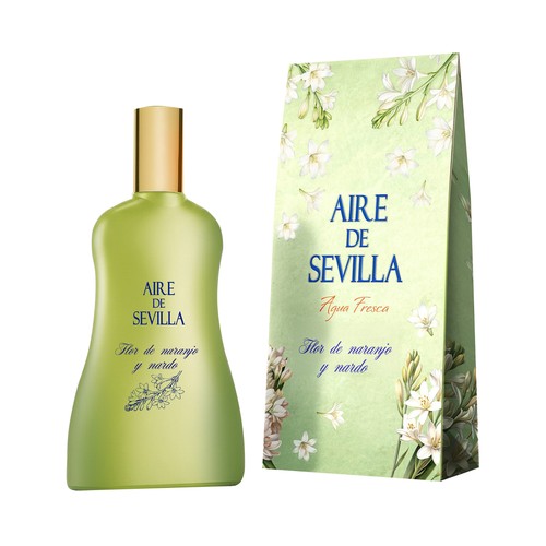 AIRE DE SEVILLA Agua de flor de naranja y nardo Eau de toilette (agua de colonia) para mujer con vaporizador en spray 150 ml.