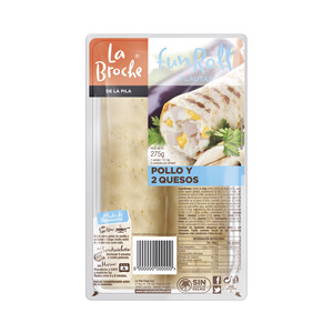 Imagen de LA BROCHE Flautas rellenas de pollo y 2 quesos, sin aceite de palma LA BROCHE Fun roll 275 g.
