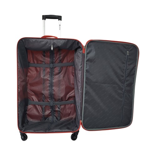 Maleta mediana tipo trolley talla M tela de 4 ruedas color rojo - Easy fly. AIRPORT
