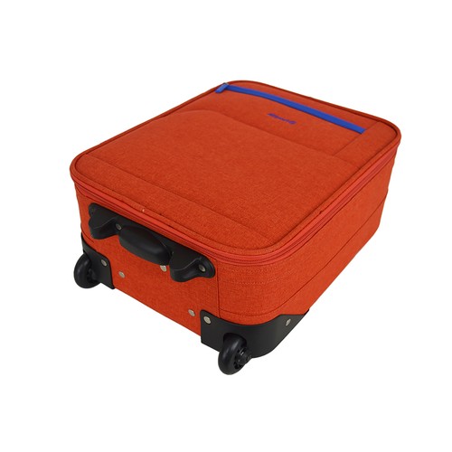 Maleta de cabina tipo trolley 33x45x18 cm, 4 ruedas, color rojo, ALCAMPO AIRPORT.